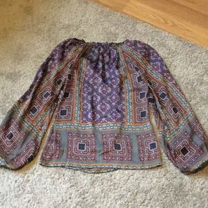 Marciano printed silky blouse. Size XS